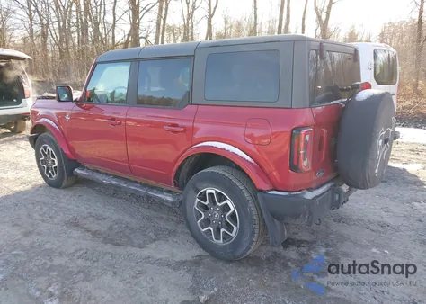 2021 Ford Bronco Outer Banks z USA, uszkodzony, nr VIN 1FMEE5DPXMLA65630